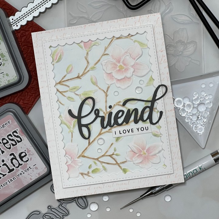 Watercolor Embossing Folder – Magnolia&nbsp;Branches